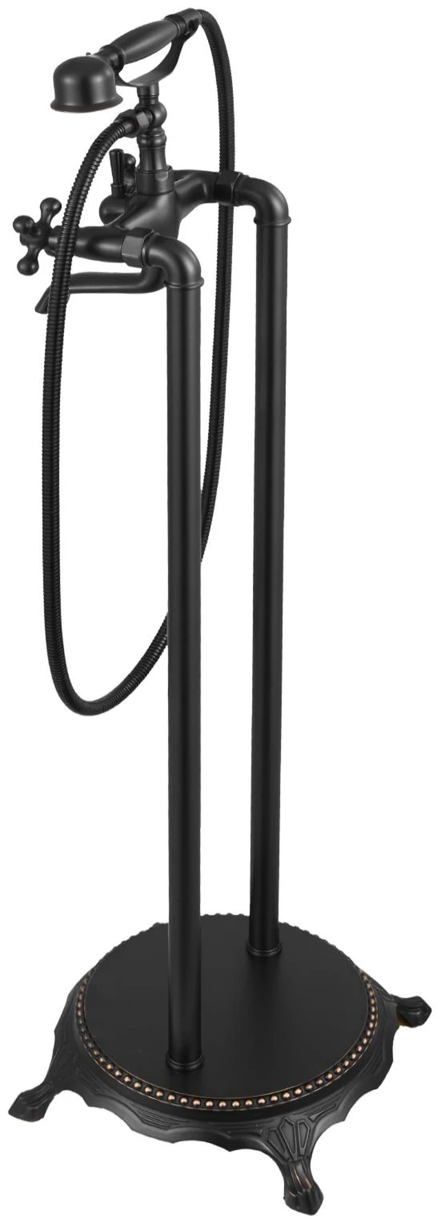 Alt view image 9 of 9 - VEVOR Clawfoot Bathtub Faucet, Freestanding Tub Faucets with Handheld Shower, Vintage Oil-Rubbed Bronze Tub Filler Faucet Shower Kit with 360° Rotation Spout & 59-inch Long Hose for Bathtubs