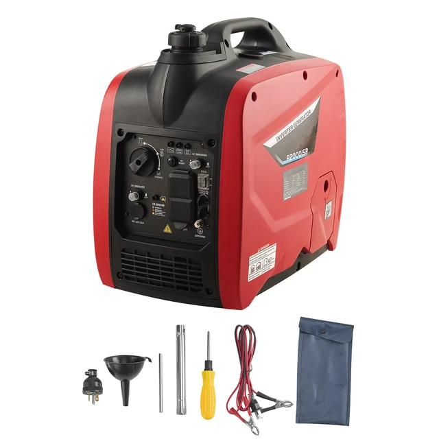 Alt view image 9 of 9 - VEVOR Inverter Generator, 2900W Peak Watt Quiet Inverter Generator, Portable Inverters Generators for Home Use, Gas Powered, Compact and Lightweight Design - Stable Power, CO Sensor, Long Run Time