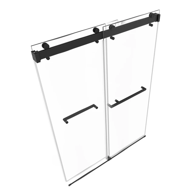 Alt view image 2 of 2 - Vevor Frameless Shower Door, 48" W x 76" H, Shower Sliding Glass Door with 3/8" (10 mm) Thick Clear Tempered Glass, Noiseless Shatterproof Nano Coating, with Rail, Seal Strip and Hardware Kit