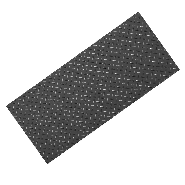 Alt view image 9 of 9 - Garage Floor Roll, 7.5 x 17 ft Garage Flooring Mat, 2.2 mm Thickened PVC Diamond Plate Floor Protector Mat with Double-sided Tape, Non-Slip, Easy to Clean for Warehouse, Gyms, Trailer, Black