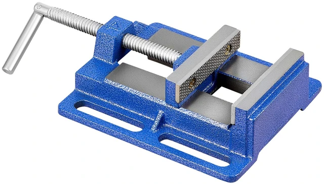 Alt view image 2 of 2 - VEVOR Drill Press Vise, 4 Inch Jaw Width, Portable Bench Vise, Slotted Base for Easy Installation, Durable Cast Iron Construction, Workbench Vice, for Woodworking, Metalworking, Drilling, and Cutting