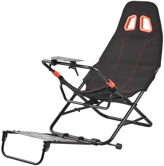 Alt view image 15 of 15 - Portable Racing Wheel Stand, Foldable & Adjustable Steering Sim Wheel Stand, 18.5 in Seat Inner Width, Compatible with Logitech G923/G920/G29, Thrustmaster T248P, Fanatec, Hori, Mad Catz, Black