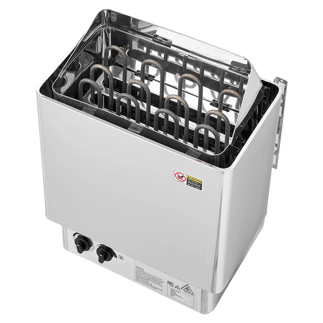 Alt view image 8 of 8 - Sauna Heater, 6KW 240V Electric Sauna Stove, Dry Steam Bath Saunas Stove with Pre-Drilled Bracket, Fit 176.5 to 317.8 CU.FT Saunas Rooms, Steam Bath Stoves for Home, Commercial, Leisure Venues