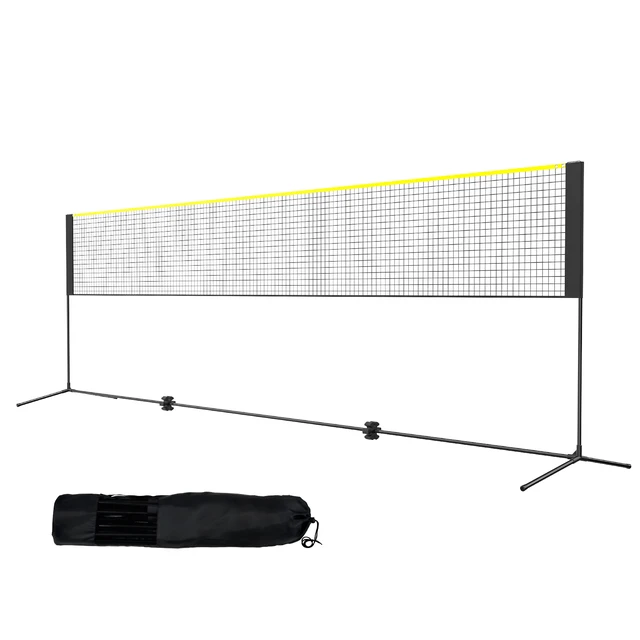 Alt view image 15 of 15 - VEVOR Badminton Net, Height Adjustable Volleyball Net, 17ft Wide Foldable Pickleball Net, Portable Easy Setup Tennis Net Set with Poles, Stand and Carry Bag, for Kids Backyard Game Indoor Outdoor Use
