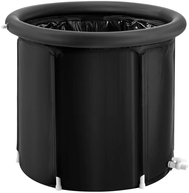 Alt view image 9 of 9 - Ice Bath Tub, Cold Water Therapy Plunge Tub for Athlete, Portable Outdoor Ice Barrel Plunge Pool for Recovery, 98 Gal Inflatable Folding Bathtub with Cover, Home Ice Pod for Adult, 35.4"Lx30"H