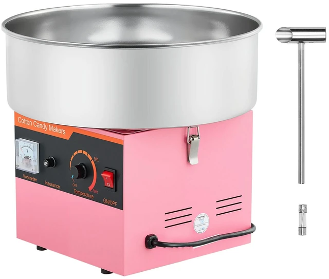 Alt view image 8 of 8 - Cotton Candy Machine Commercial, 1000W Electric Candy Floss Maker, Easy Use with 15 inch Stainless Steel Bowl and Sugar Scoop, Makes Hard Candy for Home Kids Birthday, Family Party, Pink
