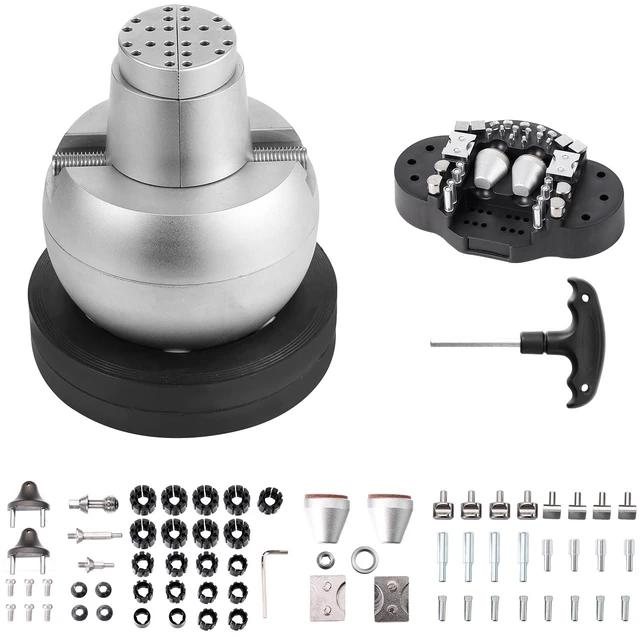 Alt view image 8 of 8 - VEVOR Ball Vise, 5" Engraving Setting Tool, 360° Rotation Engraving Block Vise, 69 PCS Attachment Jewelry Engraving Block Tools Standard Block for Gemstone Inlay and Small-Scale Engraving