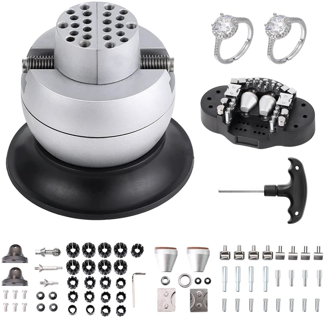 Alt view image 8 of 8 - VEVOR Ball Vise, 3" Engraving Setting Tool, 360° Rotation Engraving Block Vise, 70 PCS Attachment Jewelry Engraving Block Tools Standard Block for Gemstone Inlay and Small-Scale Engraving