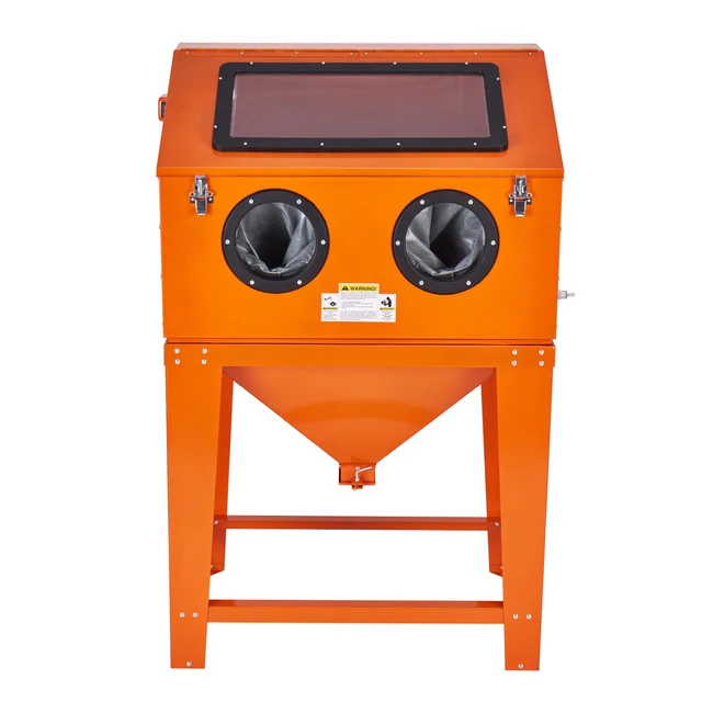 Alt view image 15 of 15 - VEVOR 90 Gallon Sandblasting Cabinet with 1.8 Gallon Dust Collection System, 40-120PSI Sand Blasting Cabinet with Stand, Heavy Duty Sand Blaster with Blasting Gun & 4 Nozzles for Paint, Rust Removal