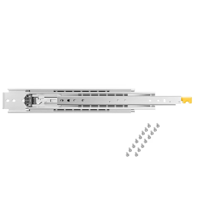Alt view image 8 of 8 - 1 Pair Full Extension Drawer Slides 18 20 22 28 30 32 36 38 40 44 48 52 56 60 in, 500 lbs Load Capacity Locking Drawer Slides, Ball Bearing with Lock Side Mount Drawer Slide Rail