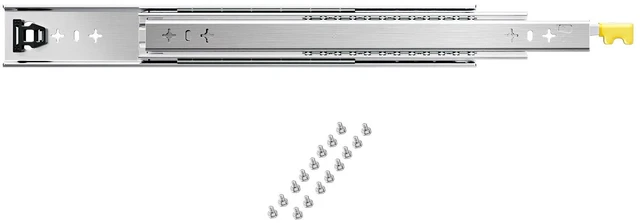 Alt view image 8 of 8 - Set of 2 Drawer Rails, Full Extension, Sizes 16 18 20 24 30 35 37.4 59 24 32 36 40 48 60 in, 250 lbs Weight Limit, Lockable Drawer Slides, Ball Bearing, Side Mounting Drawer Slide Rail