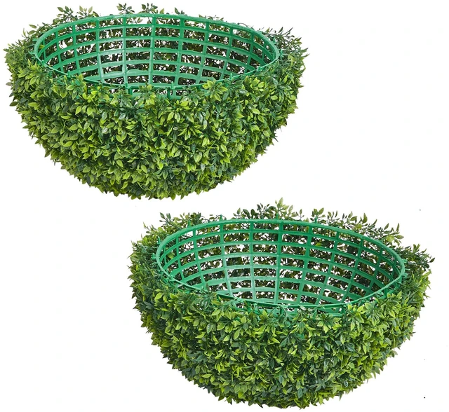 Alt view image 8 of 8 - Artificial Topiary Ball, 23 inch Faux Boxwood Plant Balls, Fake Silk Tree Look Real, Easy Assembly for Decor Front Porch Outdoor Patio Garden Balcony Backyard and Indoor Home Wedding, Green
