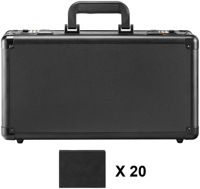 Alt view image 16 of 16 - VEVOR Graded Card Storage Box, 4 Slots, Graded Sports Cards Holder Carrying Case with Coded Lock Foam Dividers, for 120 PSA Graded Cards 84 BGS Cards 96 SGC Cards 428 Top Loaders or 999+ Loose Cards