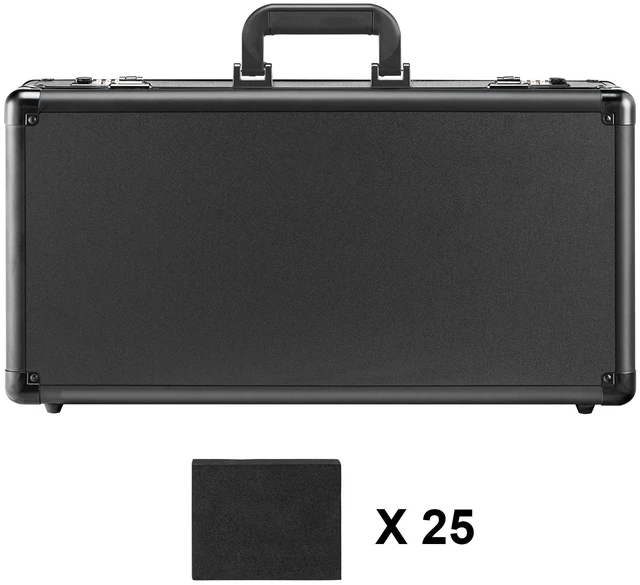 Alt view image 10 of 10 - VEVOR Graded Card Storage Box, 5 Slots, Graded Sports Cards Holder Carrying Case with Coded Lock Foam Dividers, for 162 PSA Graded Cards 115 BGS Cards 130 SGC Cards 585 Top Loaders or 999+ Loose Cards