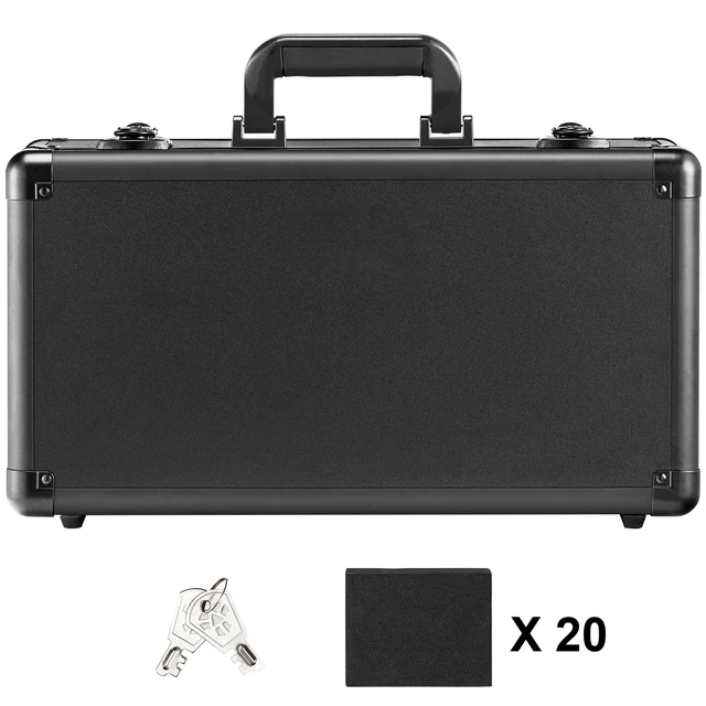 Alt view image 16 of 16 - VEVOR Graded Card Storage Box, 4 Slots, Graded Sports Cards Holder Carrying Case with Key Lock Foam Dividers, for 108 PSA Graded Cards 76 BGS Cards 84 SGC Cards 388 Top Loaders or 999+ Loose Cards