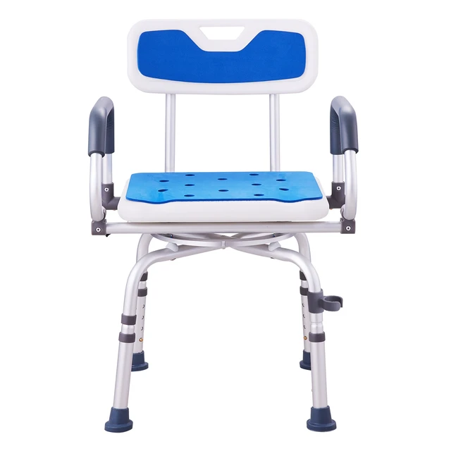 Alt view image 16 of 16 - Swivel Shower Chair 360 Degree, Adjustable Shower Seat with Pivoting Arms for Inside Showers or Tubs, Non-Slip Rotating Bathtub Shower Chair for Elderly Disabled Injured, 400LBS Capacity
