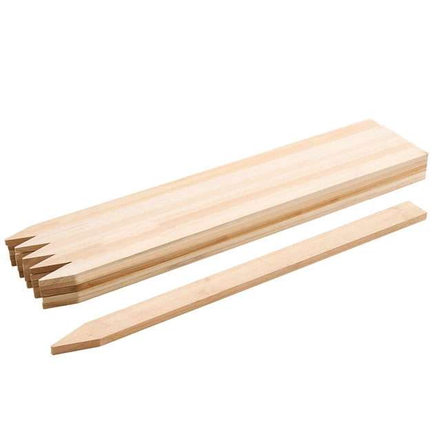 Alt view image 8 of 8 - Wooden Garden Stakes, 25 Pcs 36 x 0.5 x1.5 in Survey Grading Stakes, Garden Ground Stake with Sharp Point, Fir Wood Plant Support Stake, Sign Posts for Silt Fence Backyard Boundaries Baselines