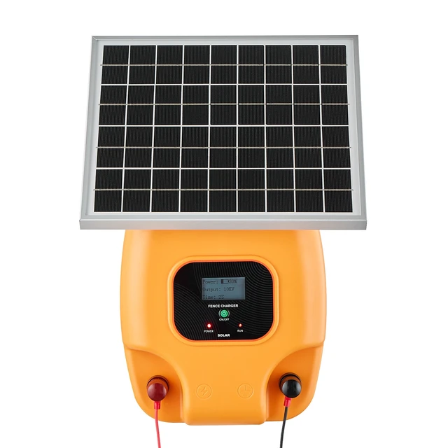 Alt view image 9 of 9 - Solar Fence Charger, 1J 10kV Solar Powered Fence Charger, 1.86 Miles Range, Electric Fence Energizer Kit, Keep Out Predators, 3 Days Runtime, for Livestock, Poultry, Garden Protection