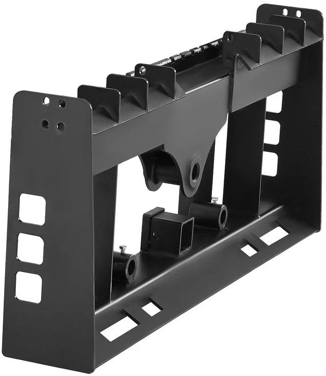 Alt view image 8 of 8 - Skid Steer Pallet Frame, 4000 lbs Rated Load Capacity, 45-inch Pallet Fork Frame Attachments with 2-inch Hitch Receiver & Spear Sleeves, Fit for Loaders Tractors Quick Attach Mount, Frame Only