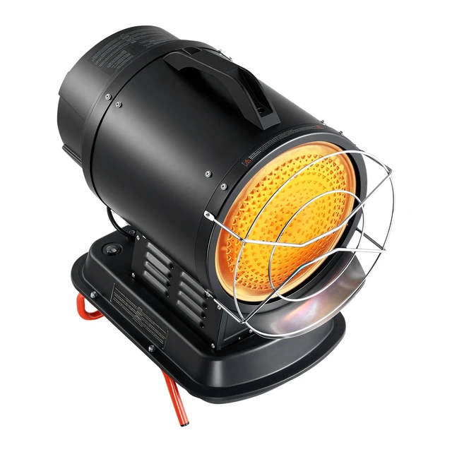 Alt view image 8 of 8 - 125000 BTU Radiant Kerosene Diesel Heater, Portable Industrial Space Heater with Adjustable Temp & Wheels, Ideal for Jobsite/Garage/Warehouse/Workshop Construction Heating,Black