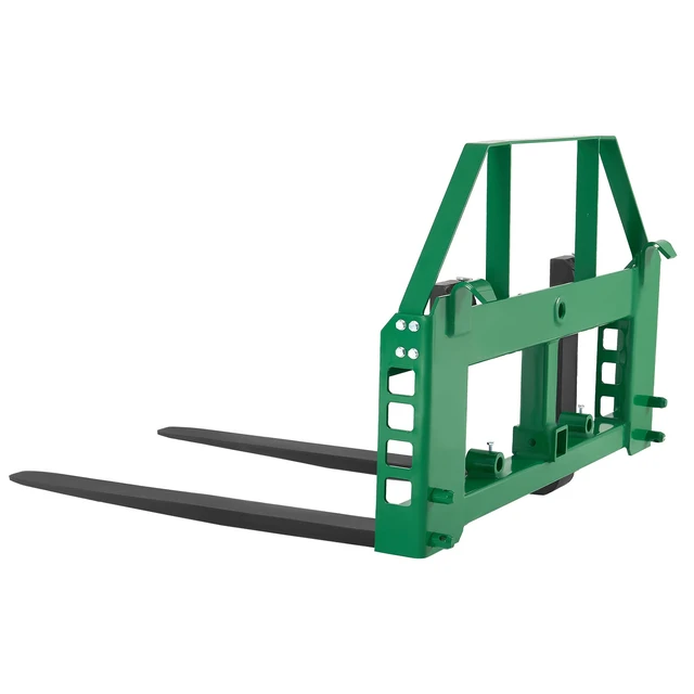 Alt view image 9 of 9 - Skid Steer Pallet Forks, 4000 lbs Rated Load Capacity, Pallet Fork Frame Attachment with 42-inch Pallet Forks Forklift Blades, 2-inch Hitch Receiver & Spear Sleeves, Fit for JD Tractors