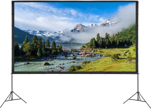 Alt view image 13 of 13 - Projector Screen with Stand, 150 inch 16:9 4K 1080 HD Outdoor Movie Screen with Stand, Wrinkle-Free Projection Screen with Tripods and Carry Bag, for Home Theater Cinema Backyard Movie Night