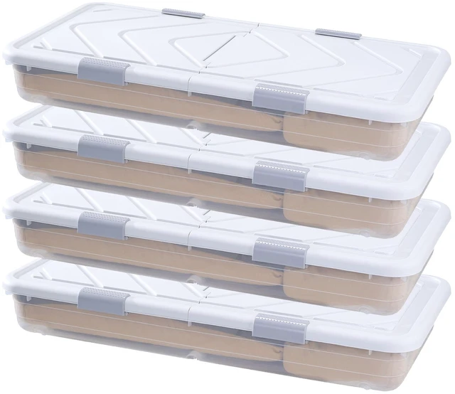 Alt view image 9 of 9 - VEVOR Under Bed Storage with Wheels 31.7x15.6x6.9 Inch Rolling Storage Bags 4 Pack