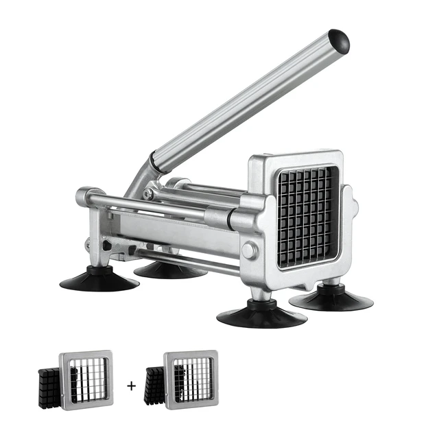 Alt view image 15 of 15 - VEVOR French Fry Cutter Stainless Steel Potato Vegetable Slicer Chopper 2 Blades