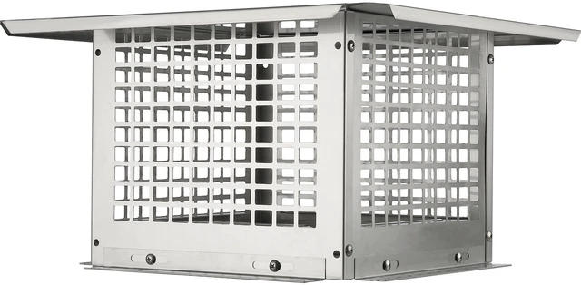 Alt view image 8 of 8 - Chimney Cap, 12 x 12 inch, 304 Stainless Steel Fireplace Chimney Cover, Not Easily Toppled & Practical Accessories & Easy Installation, Fits Mesh Flue Covers Outside Clay Flue Shingles, Silver