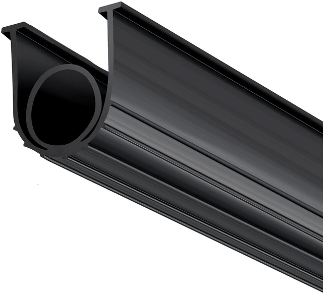 Alt view image 9 of 9 - Garage Door Seals Bottom Rubber, U Shape +O Ring Garage Door Weather Stripping, Universal Weatherproof Threshold Buffering Sealing Rubber , 5/16 inch T-ends and 3 3/4 inch Width (20 Ft, Black)