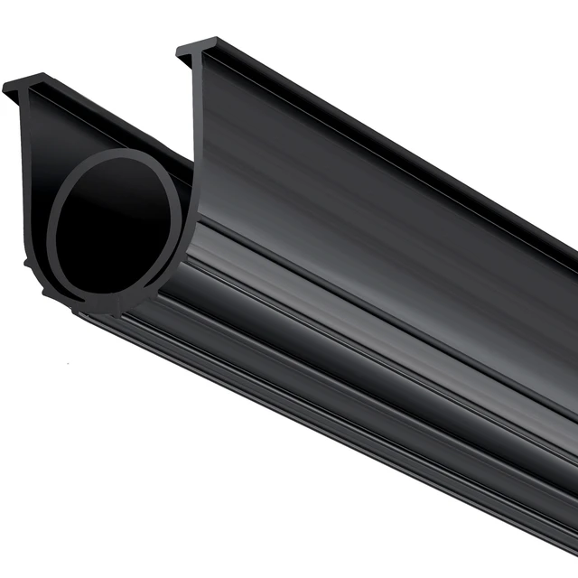 Alt view image 9 of 9 - Garage Door Seals Bottom Rubber, U Shape +O Ring Garage Door Weather Stripping, Universal Weatherproof Threshold Buffering Sealing Rubber , 5/16 inch T-ends and 3 3/4 inch Width (10 Ft, Black)
