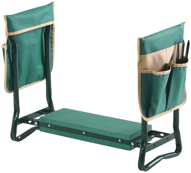 Alt view image 8 of 8 - Garden Kneeler and Seat 6" EVA Pad Folding Garden Stool Heavy Duty Garden Bench