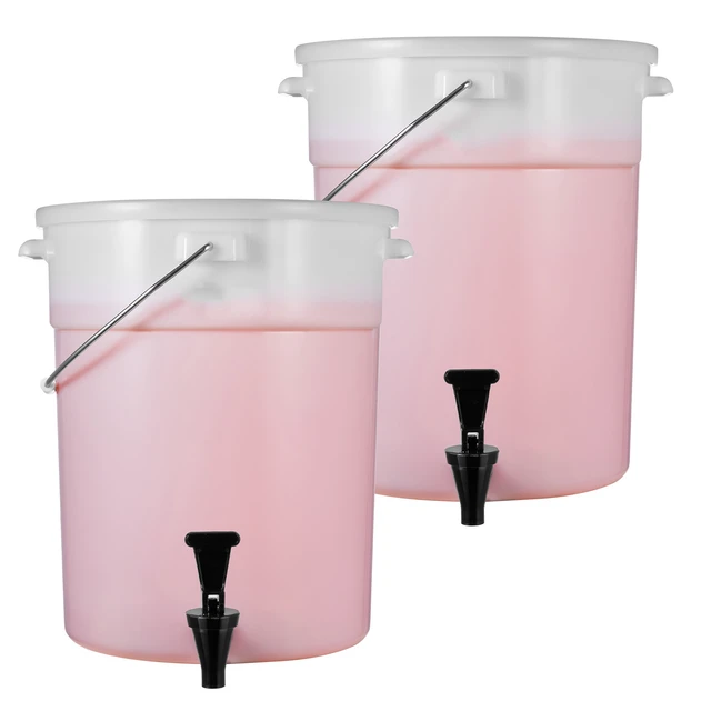Alt view image 15 of 15 - Beverage Dispenser, 5 Gallon Drink Dispensers for Parties, Plastic Juice Dispenser with Spigot and Lid, Iced Tea Lemonade Juice Water Dispenser, for Restaurants, Hotels, Parties, 2 Pack