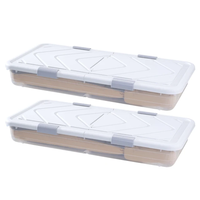 Alt view image 2 of 2 - VEVOR Under Bed Storage with Wheels 39.8x20.1x5.9 Inch Rolling Storage Bags 2 Pack
