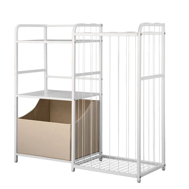 Alt view image 9 of 9 - Stuffed Animal Storage Toy Storage Organizer 2-Tier Bookshelf 4 Cubbies White