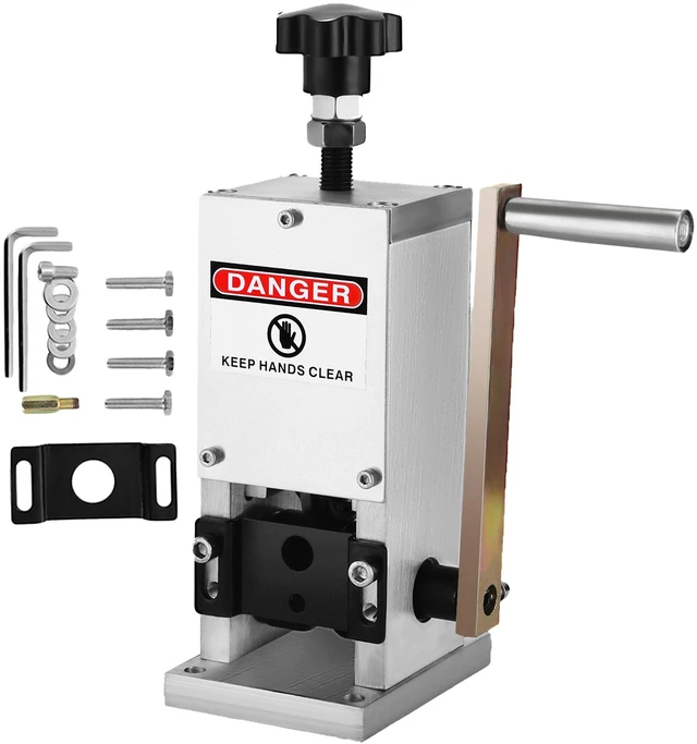 Alt view image 8 of 8 - Manual Wire Stripping Machine 0.06-0.98 inches, Wire Stripper Machine with Hand Crank Portable, Wire Stripping Tool Aluminum Construction,for Scrap Copper Recycling