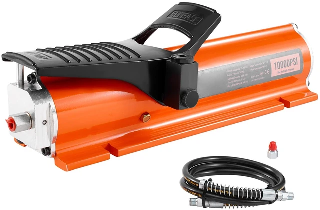 Alt view image 8 of 8 - VEVOR 10,000PSI Air Hydraulic Pump, 0.18 Gal Reservoir, NPT 3/8 in Oil Outlet, NPT 1/4 in Inlet, Metal Shell Air Actuated Treadle Foot Pump, for Precision Industrial Machinery & Aerospace Equipment