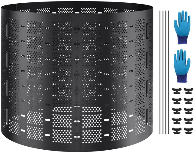 Alt view image 9 of 9 - Compost Bin 220 Gallon, Outdoor Expandable Composter, Easy to Setup & Large Capacity Composting Bin, Fast Creation of Fertile Soil