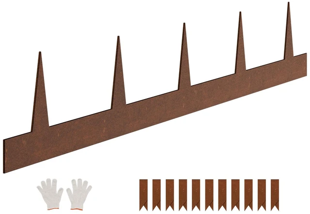 Alt view image 8 of 8 - Steel Landscape Edging, 10 Packs 40 x 4.5 in Weather-Resistant & Pre-Rust Metal Landscape Edging, Bendable Garden Edging Border, Heavy Duty Lawn Edging, Flower Bed Yard Pathway Divider