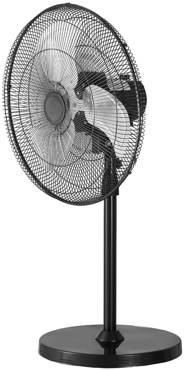 Alt view image 8 of 8 - Industrial Pedestal Fan, 20 Inch 90-Degree Oscillating Fan, Height Adjustable Standing Fans with 3 Adjustable Speeds, High Power Fans for Warehouse,Garage,Commercial, Black