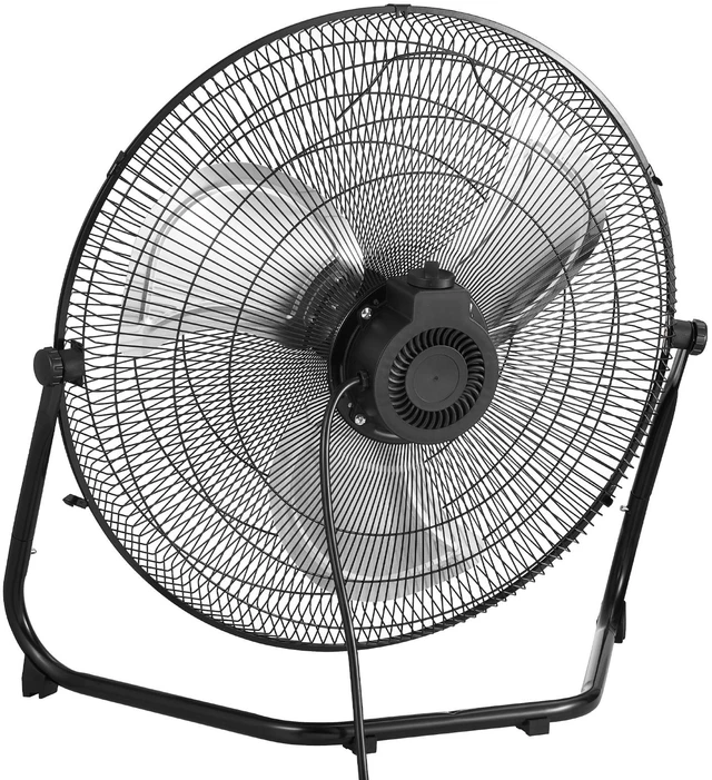 Alt view image 8 of 8 - Floor Fan, 3 Speeds High Velocity Heavy Duty 18 Inch Industrial Fan, 4000 CFM 360° Adjustable Tilt 19.69 ft/sec Airflow Large Metal Fan, for Home, Gym, Office, Garage, Commercial Shop & Bedroom