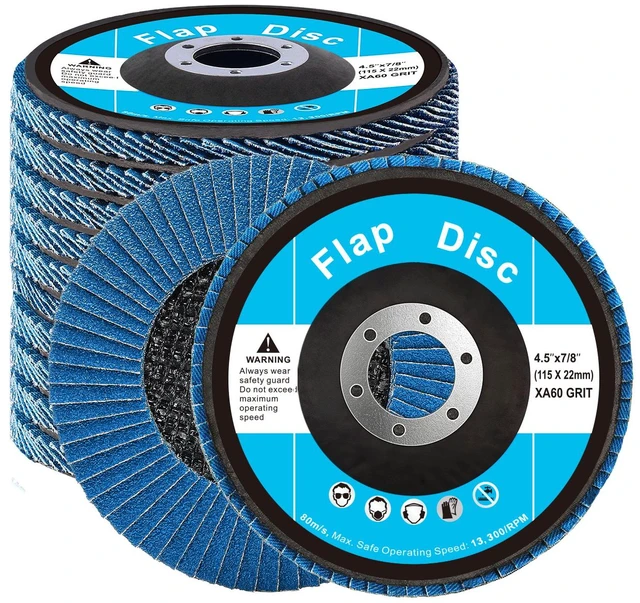 Alt view image 15 of 15 - Flap Discs 60 Grit, 4-1/2" x 7/8" Flap Discs for Angle Grinder, Type 29 Zirconia Flap Sanding Disc, Bevel Type Abrasive Grinding Wheels for Deburring, Rust Removal, Sanding, Finishing (10 Pack)