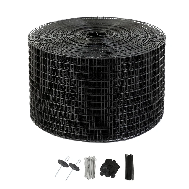 Alt view image 15 of 15 - 8 inch x 100ft Solar Panel Bird Guard, Critter Guard Roll Kit with 100pcs Aluminum Alloy Fasteners, Solar Panel Guard with Rust-proof PVC Coating, 1/2 inch Wire Roll Mesh