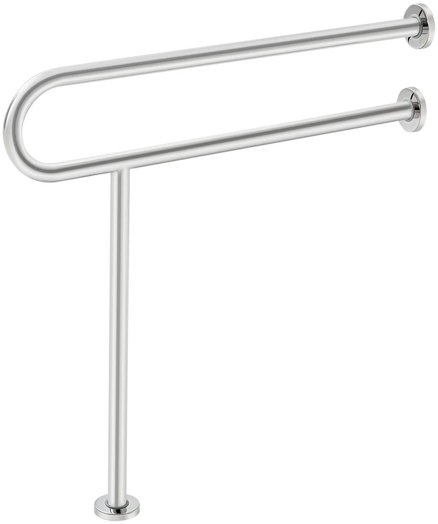 Alt view image 8 of 8 - Toilet Safety Rail, 31.5 Inch U-Shaped Handicap Grab Bar, 304 Stainless Steel Senior Safety Pole, Toilet Grab Bars with Anti-Slip Handle, 300 Lbs Load Capacity Security Handrail with Support Leg