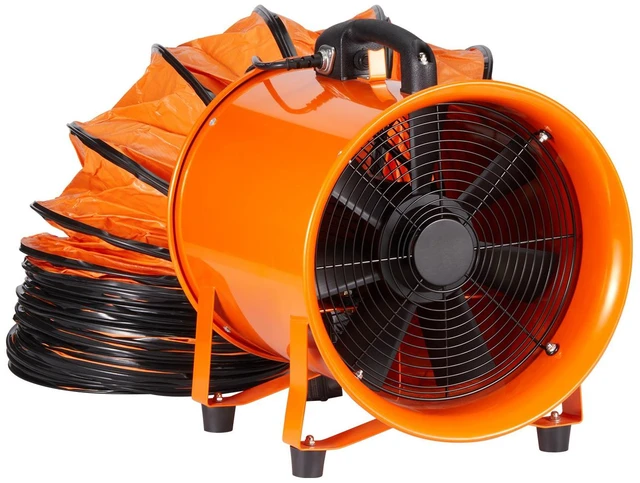 Alt view image 9 of 9 - Portable Ventilator, 10 inch Heavy Duty Cylinder Fan with 33ft Duct Hose, 380W Strong Shop Exhaust Blower 1893FM, Industrial Utility Blower for Sucking Dust, Smoke, Smoke Home/Workplace