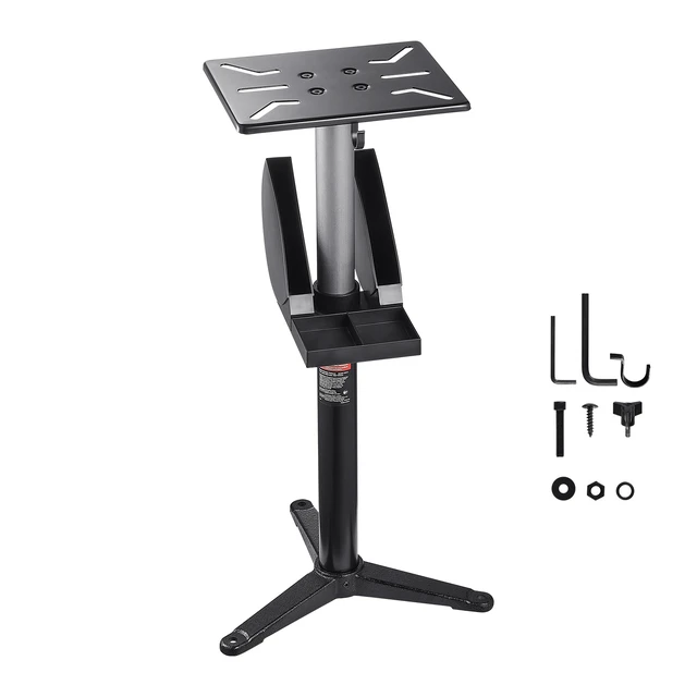 Alt view image 8 of 8 - VEVOR Bench Grinder Stand Bench Grinder Floor Pedestal 5-Level Height Adjustable