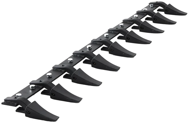 Alt view image 8 of 8 - Bucket Tooth Bar, 72'', Heavy Duty Tractor Bucket 9 Teeth Bar for Loader Tractor Skidsteer, 4560 lbs Load-Bearing Capacity Bolt On Design, for Efficient Soil Excavation and Bucket Protection
