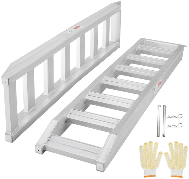 Alt view image 15 of 15 - Aluminum Ramps, 6800 lbs, Heavy-duty Ramps with Top Hook Attaching End, Universal Loading Ramp for Motorcycle, Tractor, ATV/UTV, Trucks, Lawn Mower, 72"L x 15"W, 2Pcs