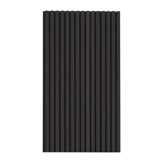 Alt view image 9 of 9 - Wood Slat Acoustic Panels, 23.6 x 47.2 inch, MDF Accent Wooden Wall Panels for Modern Interior Wall Decor, Faux Wood Wall Board Panels for Noise Reduction, Black Oak