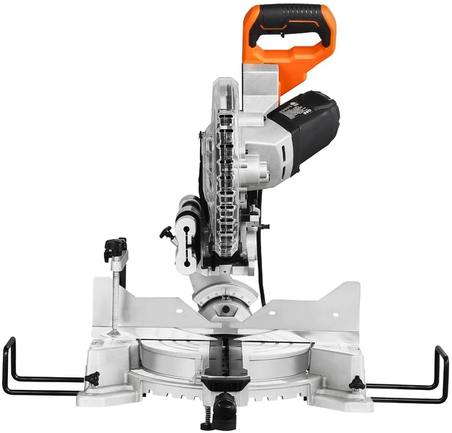 Alt view image 8 of 8 - Sliding Compound Miter Saw, 10-Inch Blade, 15 Amp Motor, 60-Tooth, Corded Double Bevel Sliding Miter Saw, LED Precision Alignment, Angle Adjustable, for Wood, Composite Decking, Laminates